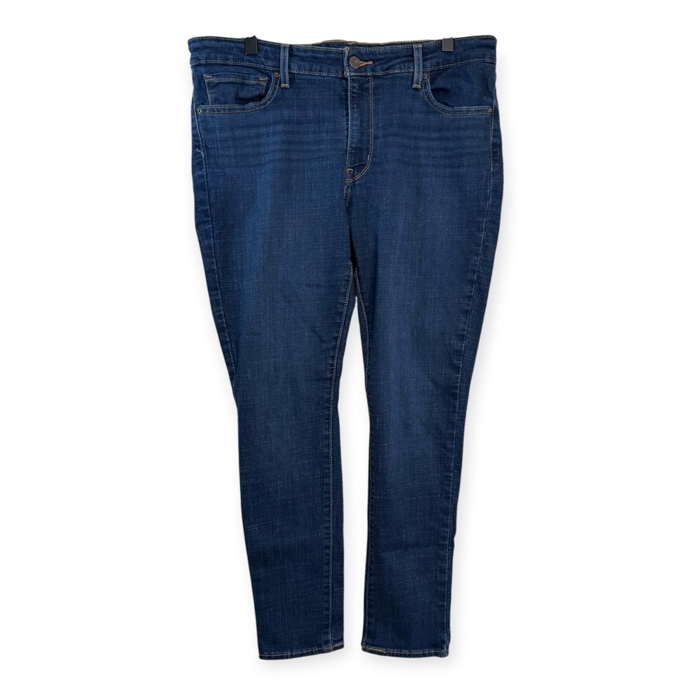Levi's 711 Skinny Jeans Womens 32x28 Dark Wash Blue Denim